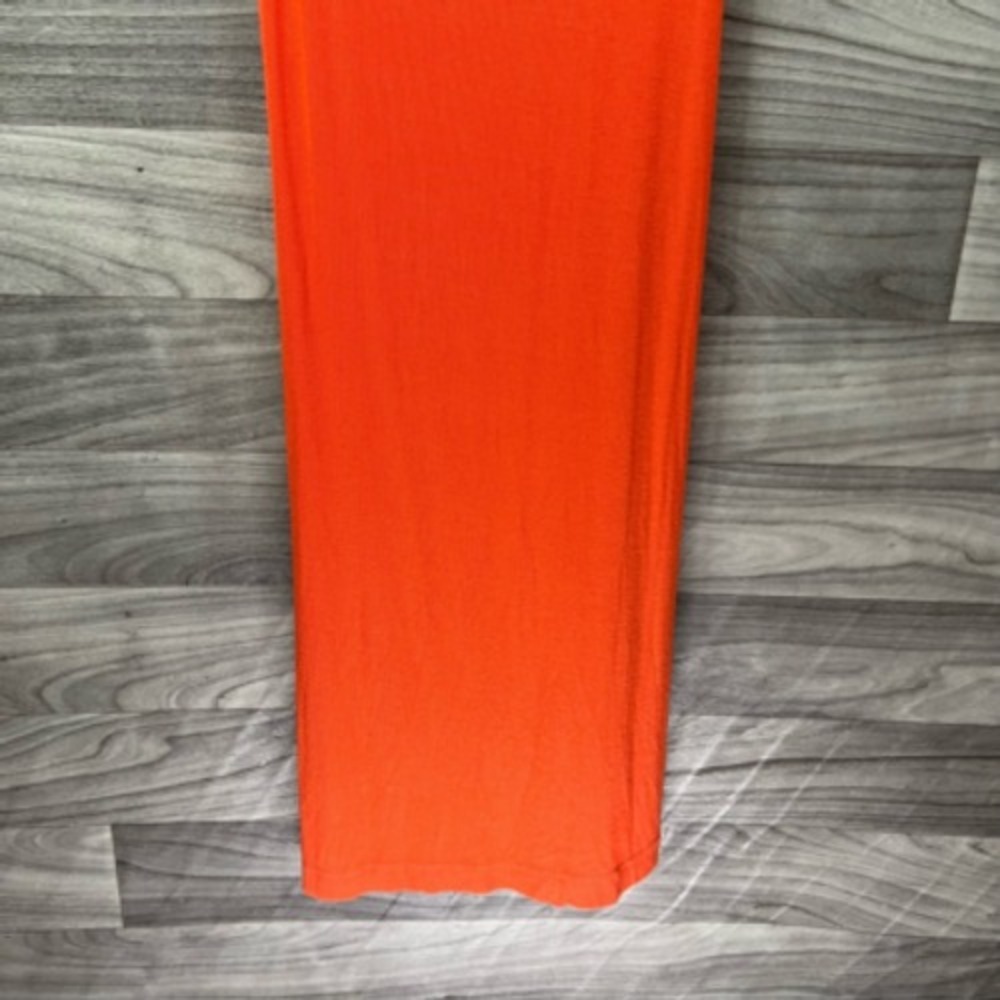 Splendid Womens Sheath Dress Orange Ribbed Knee Length Open Back Scoop Neck S - Picture 5 of 12